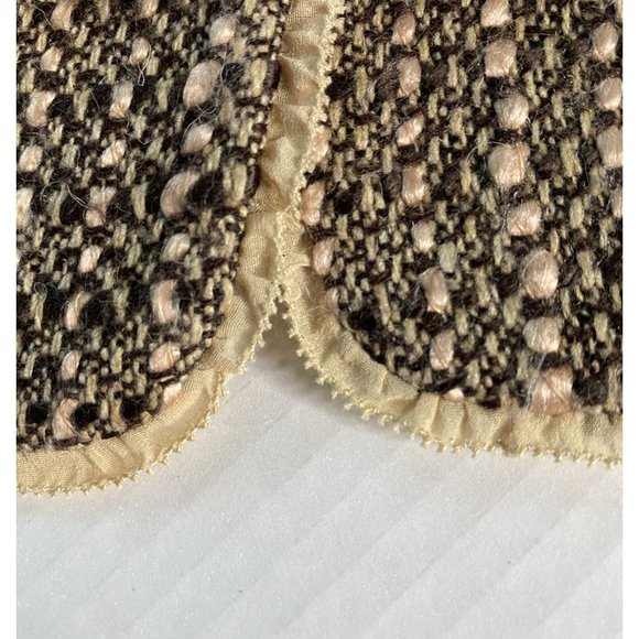 Tango Suits Womens Brown and Tan Tweed Jacket with Rhinestone Buttons Size 14 - Picture 6 of 11